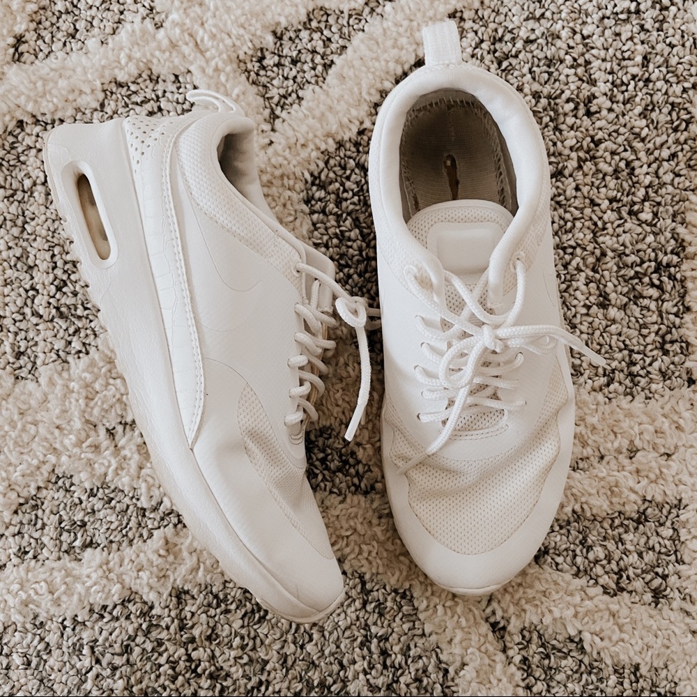 Nike White Air Max Thea Tennis Shoes